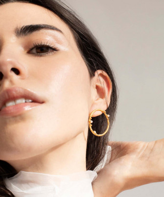 Pendientes circulares dorados Guspira