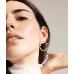 Pendientes circulares dorados Guspira