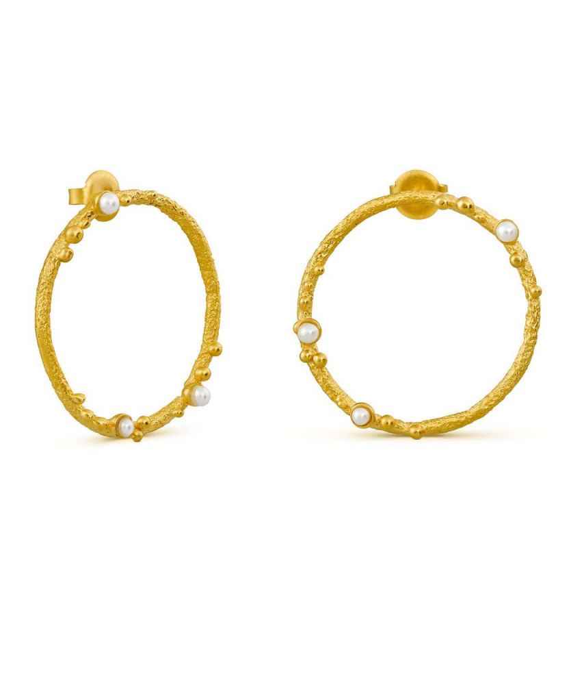 Pendientes circulares dorados Guspira