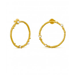 Pendientes circulares dorados Guspira