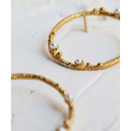 Pendientes circulares dorados Guspira