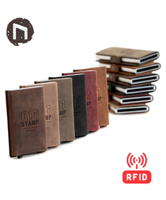 Cartera de piel Lavada