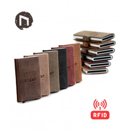 Cartera de piel Lavada