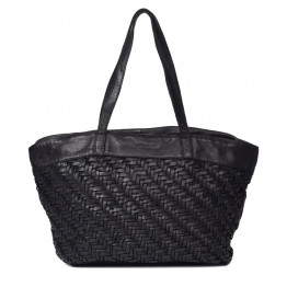 Bolso de hombro grande de piel lavada THB Arrow