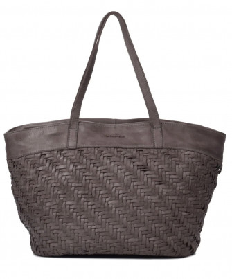 Bolso de hombro grande de piel lavada THB Arrow