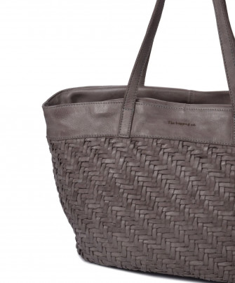 Bolso de hombro grande de piel lavada THB Arrow