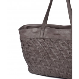 Bolso de hombro grande de piel lavada THB Arrow